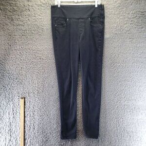 Spanx Jeans Womens 30 Black The Signature Skinny Stretch Cotton Blend Pull-On